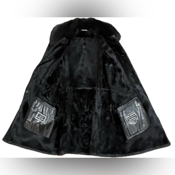 VINTAGE T.T.G private collection Spanish Enterfino Shearling Coat Sz L - Picture 6 of 10